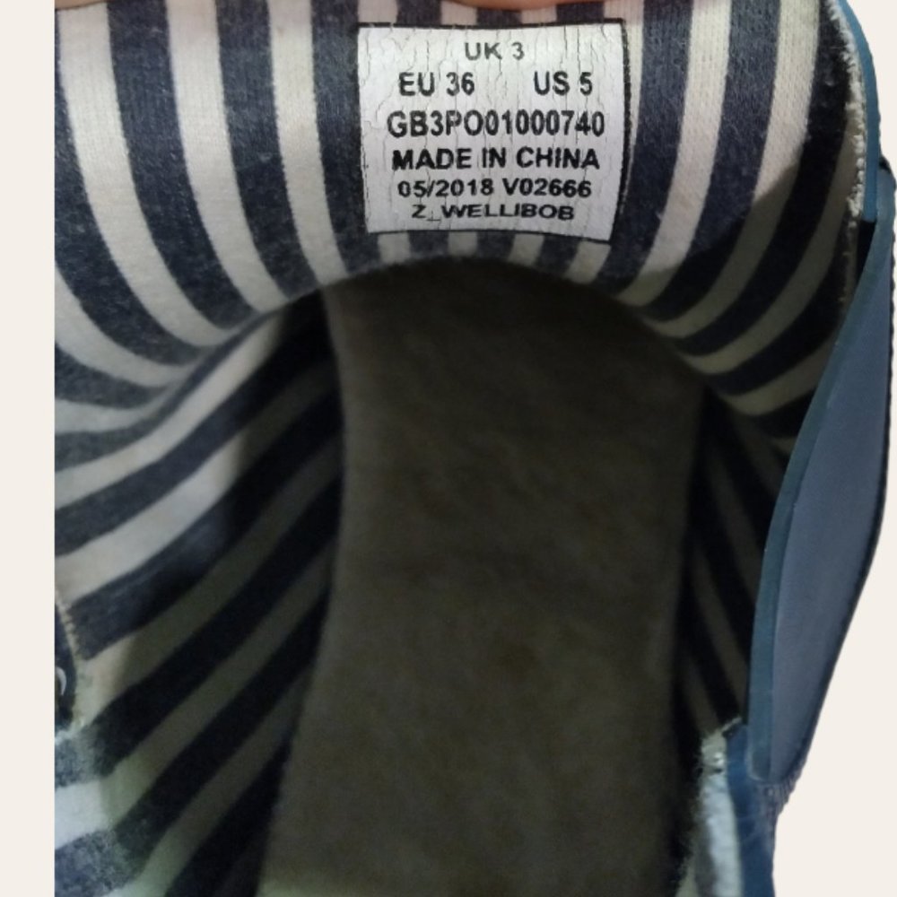 JOULES WELLIBOB Dachshund Dog Rain Boots Womans size 5 - Picture 7 of 11